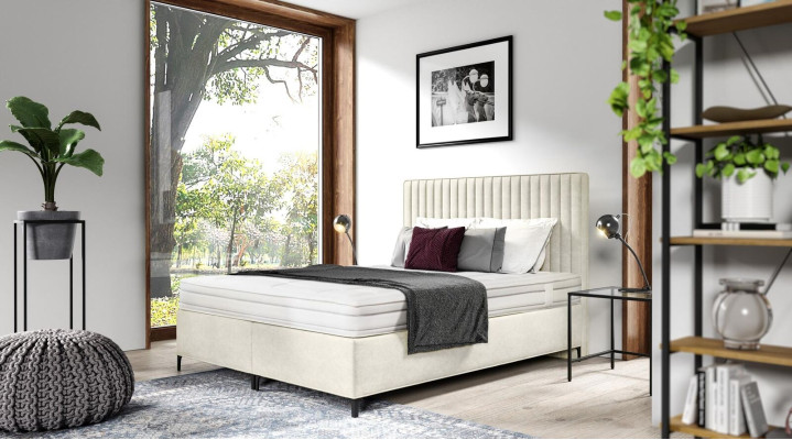 Designer Bed Double bed Luxury Bedroom Upholstered bed 160x200cm Modern Style