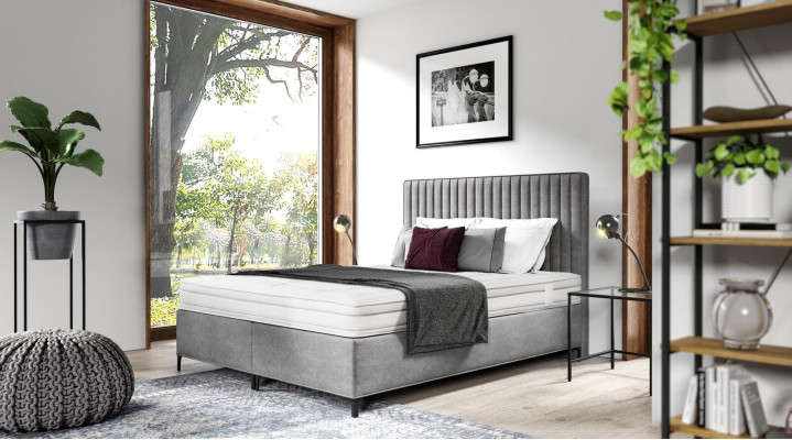 Furnishings Bed Textile Luxury Design Box Spring Bed Bedroom Wood Double