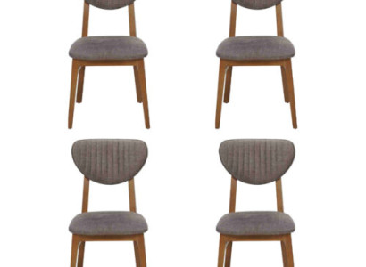 Design Chair Armchair Set Dining room Suite Upholstery 4x Chairs Design