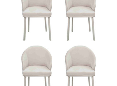 Dining room chair White 4x Chairs Dining room Modern Chairs Wood Design new