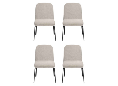 Group Suite Chairs 4x Chair Set Textile Upholstery Seat stainless steel Dining room new