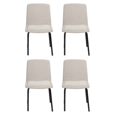 Suite Metal Lehn Upholstery Chairs Dining room Textile Set 4x Armchair Chair Group