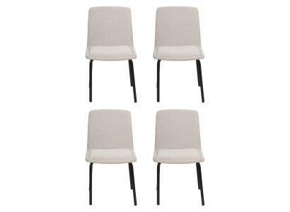 Suite Metal Lehn Upholstery Chairs Dining room Textile Set 4x Armchair Chair Group
