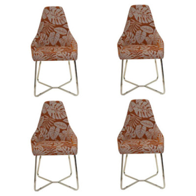Modern Dining Room Chair Kitchen Chair 4x Chairs Recliner Luxury Multicolored