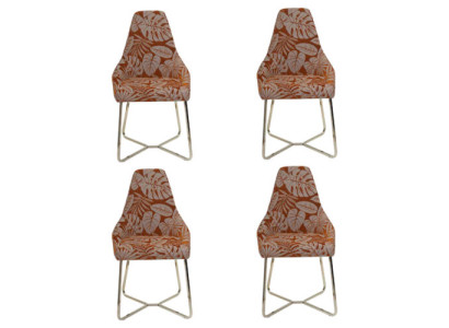 Modern Dining Room Chair Kitchen Chair 4x Chairs Recliner Luxury Multicolored