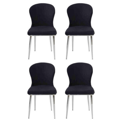 Group Set 4x Armchair Chair Design Fabric Upholstery Chairs Dining room Textile