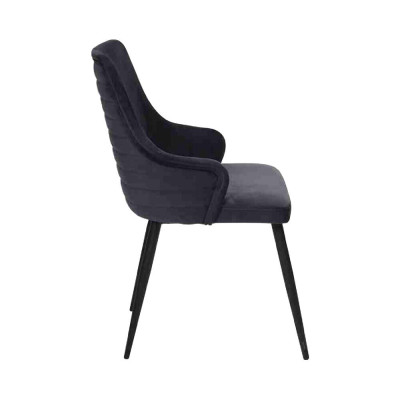 Modern Black Designer 4x Chairs Luxury Dining room Single Seater Furnishings