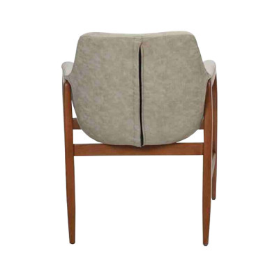 Dining room chair 2x Chairs Kitchen Chair Recliner Wood Fabric Modern Gray Chair