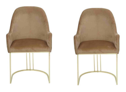 Chair Gold Dining room Design Textile Chairs Furniture Luxury Armchair new