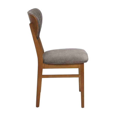 Modern Chair Gray Upholstery 2x Chairs Lounge Wood Textile Wood Armchair new