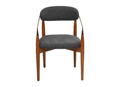 Dining room chair Gray 2x Chairs with Armrests Upholstery Furnishings Luxus Furniture