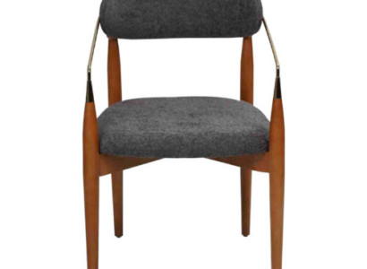 Dining room chair Gray 2x Chairs with Armrests Upholstery Furnishings Luxus Furniture