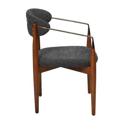 Dining room chair Gray 2x Chairs with Armrests Upholstery Furnishings Luxus Furniture