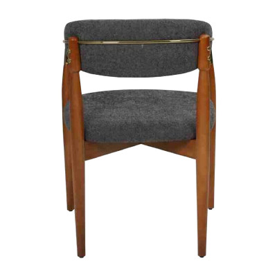 Dining room chair Gray 2x Chairs with Armrests Upholstery Furnishings Luxus Furniture