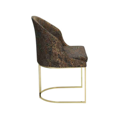 Round Dining room Stainless Steel Chair Living room Chairs Luxury Upholstery Seater