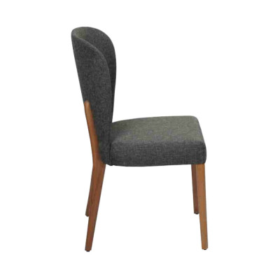Gray Modern Wooden Chair Upholstery Recliner Designer Single Seater Armchair