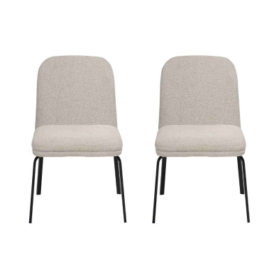 Modern White Chair Set Luxurious Dining Chairs Designer Furniture 2pcs