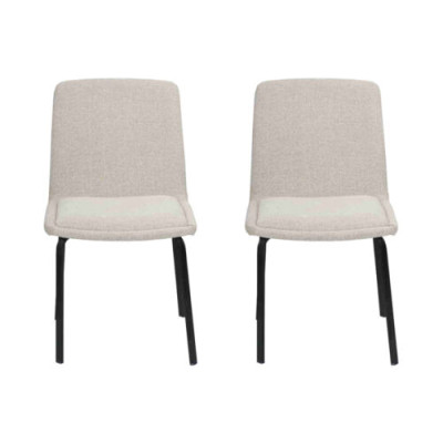 White upholstered chairs Designer 2x Dining chairs Modern Kitchen chairs