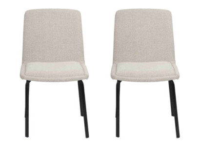 White upholstered chairs Designer 2x Dining chairs Modern Kitchen chairs