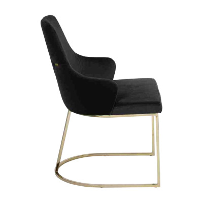 Black stainless steel Chairs 2x Dining chairs Luxury Seat Furniture Set of 2