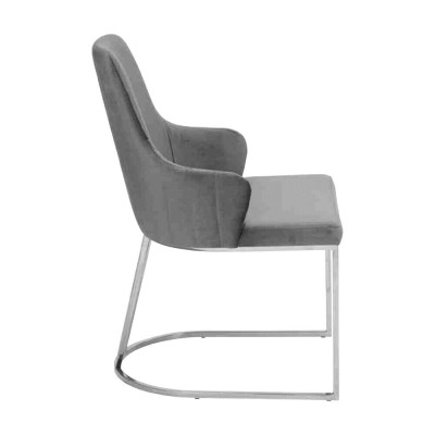 Gray 2x Dining chairs Upholstered Chairs Luxury Dining room set of 2