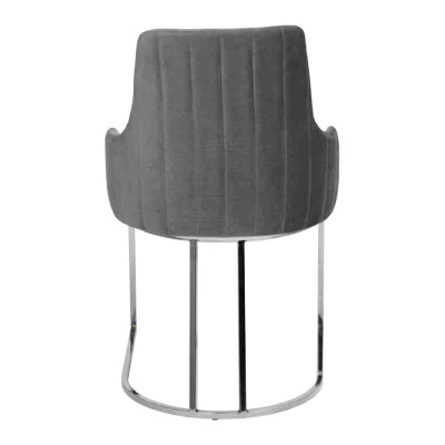 Gray 2x Dining chairs Upholstered Chairs Luxury Dining room set of 2