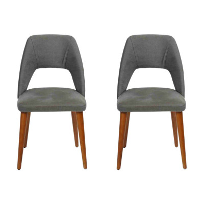 exclusive Gray-Brown Dining chairs Luxurious wooden chairs Upholstery Furniture