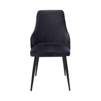 Black Designer 2x Chairs Luxury Dining room Single Seater Modern Furnishings