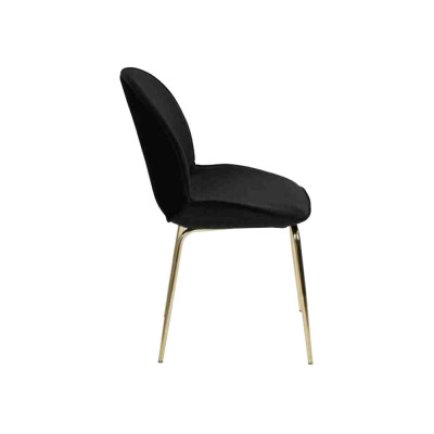 Group Suite Black Chairs 2x Chair Set Textile Upholstery Seat stainless steel