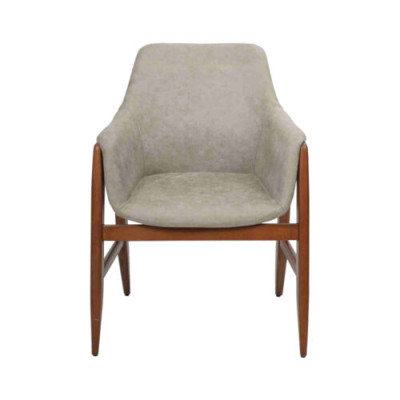Dining room chair Chair Kitchen Chair Recliner Wood Fabric Modern Gray Chair