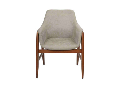 Dining room chair Chair Kitchen Chair Recliner Wood Fabric Modern Gray Chair