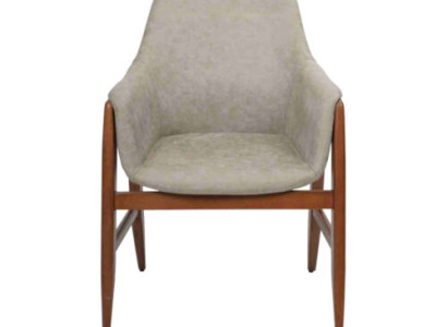 Dining room chair Chair Kitchen Chair Recliner Wood Fabric Modern Gray Chair