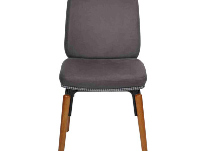 Gray Dining room Chair Modern Wooden Chair Designer Upholstery Seat Furniture