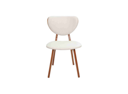 White Dining room chair Designer wooden chair Luxury single seater with Armrests