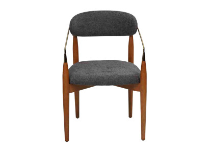 Dining room chair Gray Chair with Armrests Upholstery Furnishings Luxury Furniture