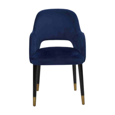 Blue he Upholstery Dining room chair Modern kitchen furniture Designer wooden frame