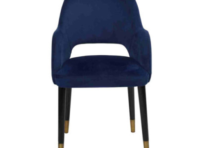 Blue he Upholstery Dining room chair Modern kitchen furniture Designer wooden frame