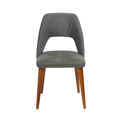 Gray-brown designer wooden chair Dining chairs Luxurious wooden frame