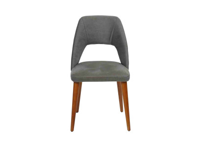 Gray-brown designer wooden chair Dining chairs Luxurious wooden frame