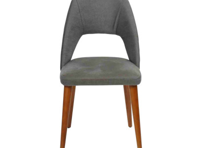 Gray-brown designer wooden chair Dining chairs Luxurious wooden frame