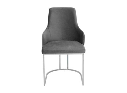Gray Upholstery Metal Chair Luxury Dining room Seating Chairs Kitchen Furniture