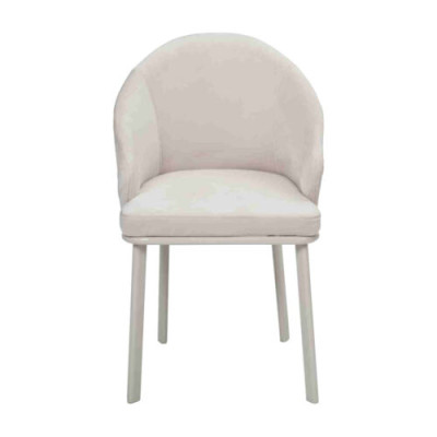 White Dining room chair Designer Upholstered Chair Textile Modern Kitchen chairs