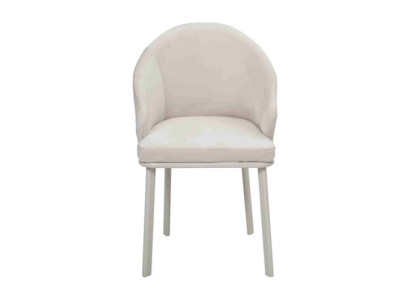 White Dining room chair Designer Upholstered Chair Textile Modern Kitchen chairs