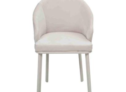 White Dining room chair Designer Upholstered Chair Textile Modern Kitchen chairs