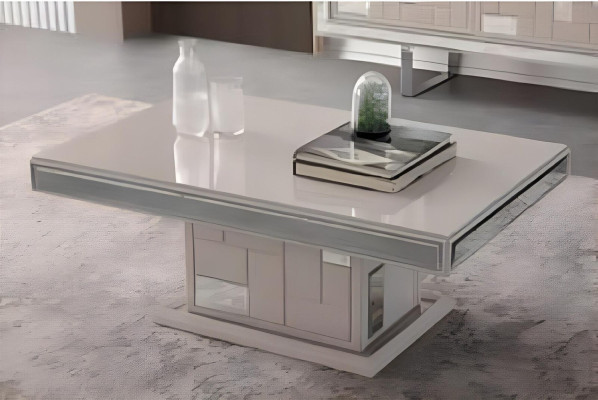 Luxury wall unit TV stand wall panel coffee table TV cabinet lowboard 3-piece white
