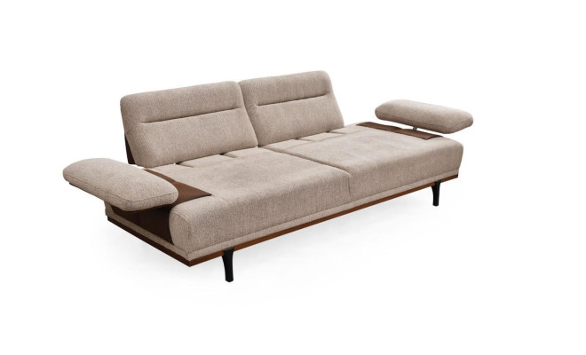 Fabric Sofa Three Seater Sofa 3 Seater Couch Upholstered Sofa Beige Modern