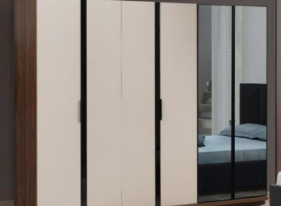 Wardrobe Bedroom Cabinet Wooden Cabinet Wood Beige Modern Big