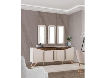 Sideboard Sideboard Chest of drawers Wardrobe Beige Wood Wooden cabinet Dining room