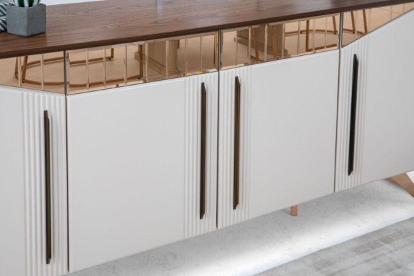 Sideboard Sideboard Chest of drawers Wardrobe Beige Wood Wooden cabinet Dining room