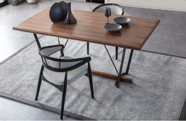 Group Dining room Dining table Set 2-piece Sideboard Dining room table Brown Wood